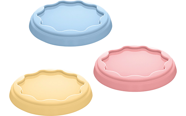 Product afbeelding Koziol FRESH vershouddeksel tr. koraal/diepblauw/zachtgrijs - 3-delige set 1