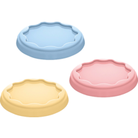 Koziol Fresh deksel set van 3 flexibele herbruikbare zoete blauw/roze/geel