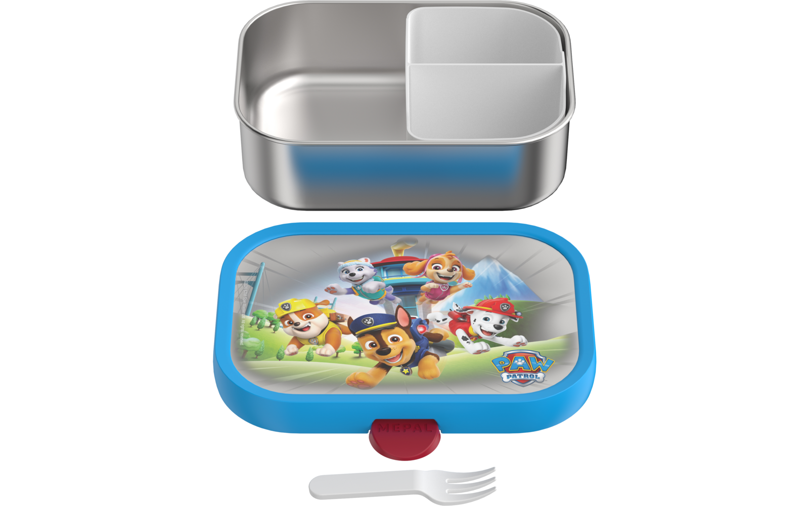 Produktbild Mepal Campus Brotdose Edelstahl mit Bento-Einsatz und Gabel 750 ml 1