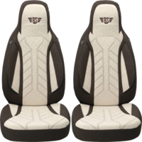 Bremer stoelhoezen camperstoelhoezen 2 stuks voor Ducato / Jumper / Boxer bruin/beige