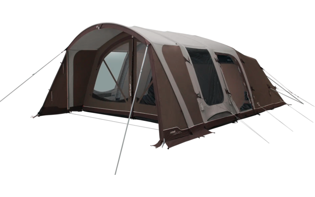Großes Familienzelt mit mehreren Kammern, braun und beige