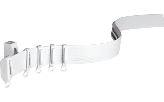 Sangle blanche avec une fermeture et quatre anneaux métalliques