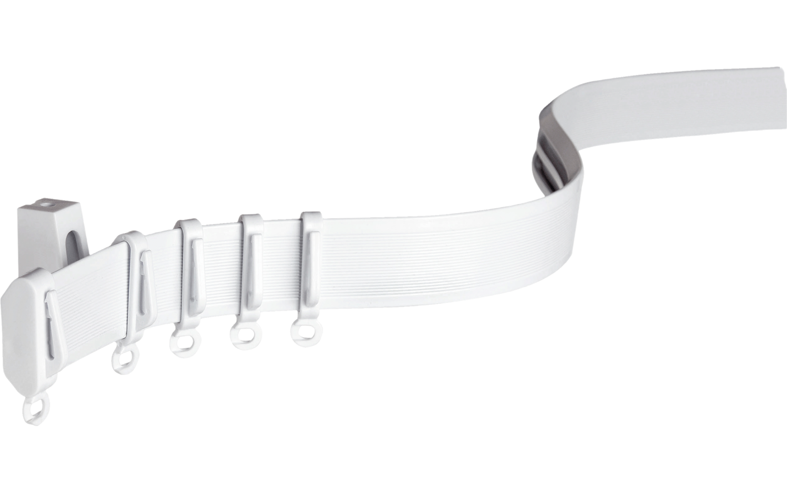 Sangle blanche avec une fermeture et quatre anneaux métalliques