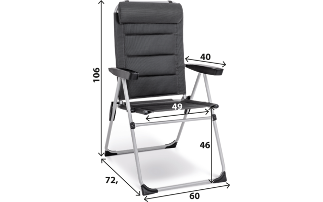 Produktbild Brunner Aravel Camper Klappstuhl mit Kopfst&uuml;tze 1