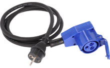 Goobay Cavo Adattatore CEE Per Camper 10m – 1 Spina CEE + 2 Prese Schuko, IP44 Arancione