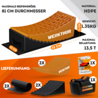 Werkthor oprijwiggen tot 13,5 ton inclusief transporttas maat L oranje