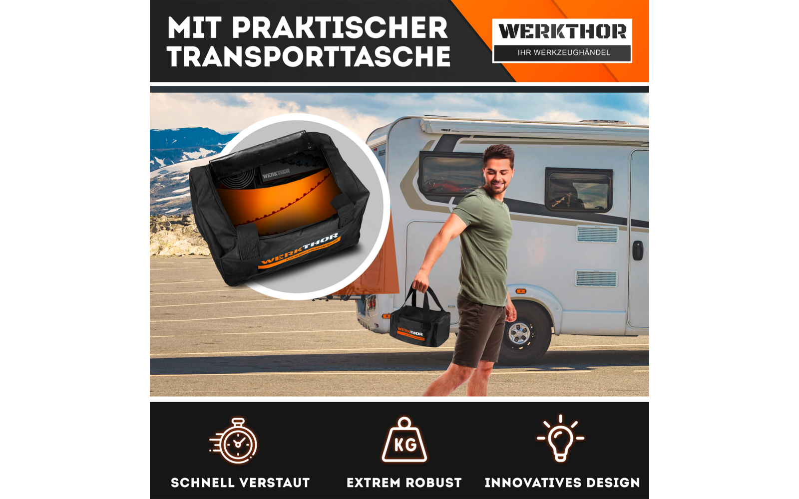 Produktbild Werkthor Auffahrkeile bis zu 13,5 Tonnen inklusive Transporttasche Gr&ouml;&szlig;e  1