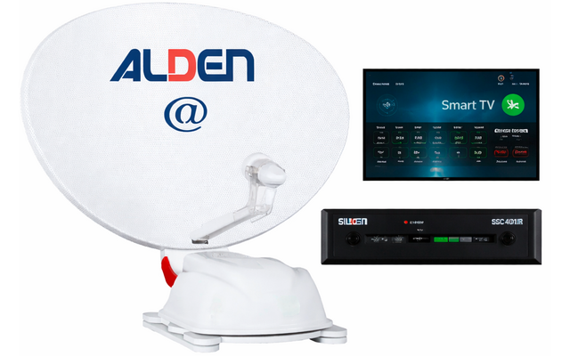 Immagine del prodotto Impianto satellitare Alden AS2@ 80 con modulo di controllo S.S.C. HD e TV LED Smartwide, con passaggio sul tetto LTE 1