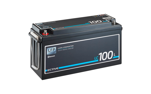 ECTIVE LC 100L BT LiFePO4 Batería de alimentación de litio con módulo Bluetooth 24 V 100 Ah