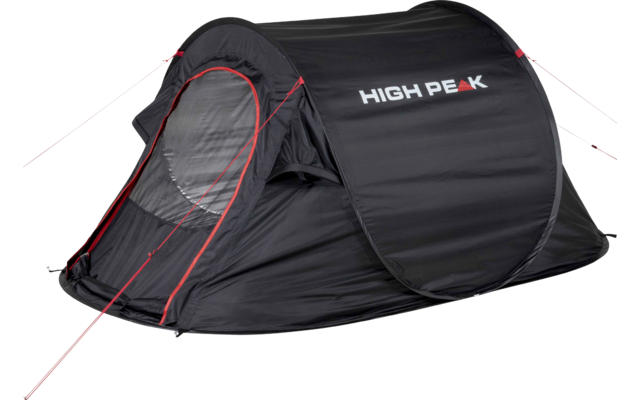 High Peak Vision 3 Single Roof 3 Person Pop Up Throw Tent Black