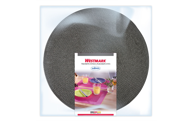 Westmark Circle Placemat 4 piezas redondas 38 cm antracita