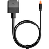 Black cable with rectangular connector and round plug