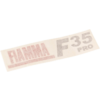 Fiamma sticker for awning F35pro - color Deep Black Fiamma spare part number 98673-168