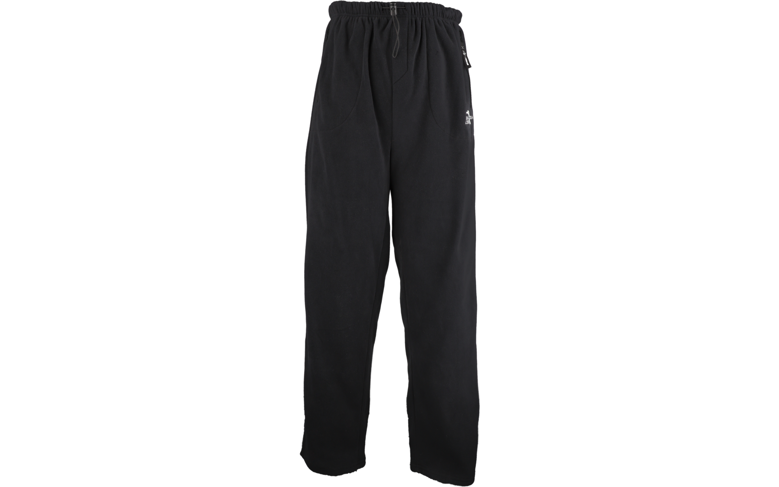 Schwarze Jogginghose vor weißem Hintergrund