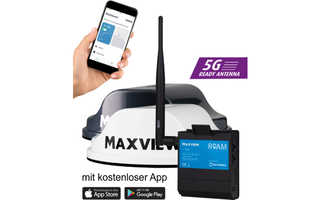 Antenne Maxview Roam mobile 4G / WiFi avec routeur anthracite