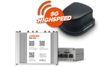 Selfsat 4G / LTE / 5G & WLAN Internet Router Komplettset MWR 5550 bis 3,3 Gbps inkl. 5G Dachantenne schwarz
