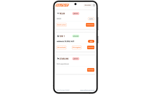 Écran de smartphone affichant une application avec une liste de commandes et leur statut