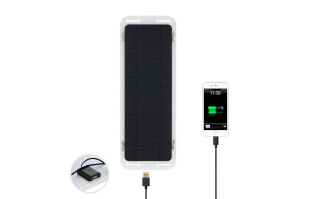 IWH Pannello solare multifunzionale Powerbank con USB 12 V 5 Watt