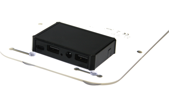 IWH Powerbank de panel solar multifuncional con USB 12 V 5 W