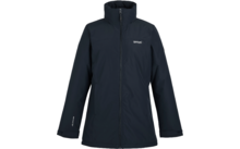 Chaqueta para mujer azul oscuro con cremallera y cuello alto