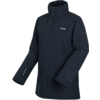 Veste femme bleu foncé avec col montant et fermeture éclair