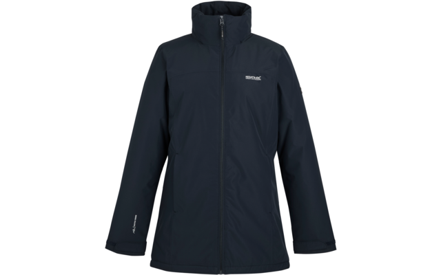 Veste pour femme bleu foncé avec fermeture éclair et col montant