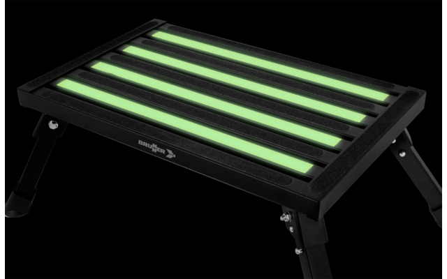 Product afbeelding Brunner Go Step Black Fluo Aluminium Wohnmobilstufe mit Antirutschfl&auml;che und Fluostreifen 48 x 30 x 23 cm schwarz 1