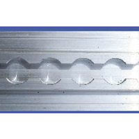 Platte aluminium montagerail (2000 x 65 x 11 mm)