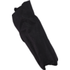 Black elongated fabric pouch with drawstring