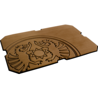 Surcouche adh&eacute;sive pour glaci&egrave;re &agrave; embl&egrave;me de dragon kx25 marron Petromax