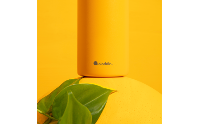 Mug thermos en acier inoxydable 0,47 litre Aladdin Barista Java jaune soleil