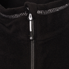 Schwarzer Fleecepullover mit offenem Reißverschluss und rundem Kragen