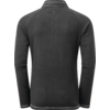Rückansicht eines dunkelgrauen Langarmshirts mit Stehkragen