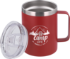 Camplife Edelstahl Thermo-Trinkbecher mit Henkel und Deckel 450 ml rot