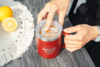 Camplife Edelstahl Thermo-Trinkbecher mit Henkel und Deckel 450 ml rot