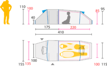 769080 - Tente tunnel 2 personnes Lighthouse II RT Jack Wolfskin