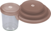 Berger Silikondeckel-Set 4-teilig f&uuml;r Gl&auml;ser und Sch&uuml;sseln grau