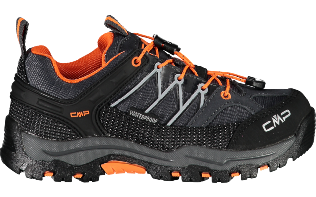 Chaussure de randonnée noire et orange avec lacets