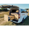 Escape Vans Tour Box XL plegable mesa / cama / cajón caja Renault Traffic / Opel Vivaro B / Fiat Talento Ceniza