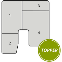 Bettwaren-Shop Traumschlaf Premium gel foam topper suitable for Malibu Van 640 from model year 22/23 / 4-piece set