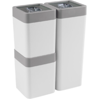 Bo&icirc;te herm&eacute;tique set de 3 pi&egrave;ces blanc gris Sigma home Dry Sunware