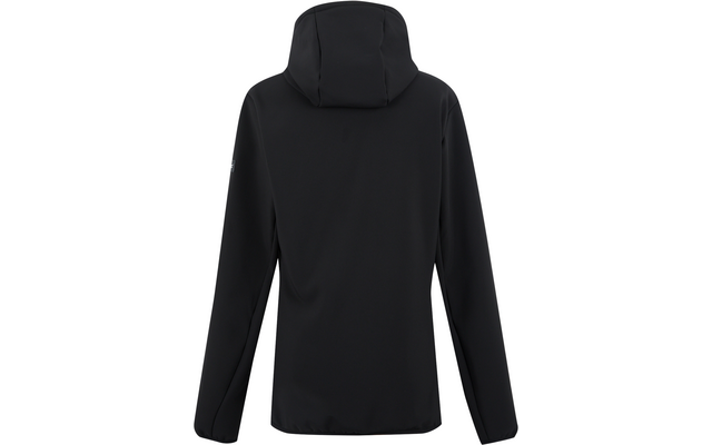 Schwarze Kapuzenjacke von hinten