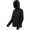 Schwarze Kapuzenjacke mit Reißverschluss und langen Ärmeln