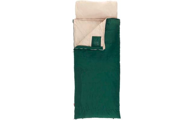 Groen-beige slaapzak met zachte binnenvulling