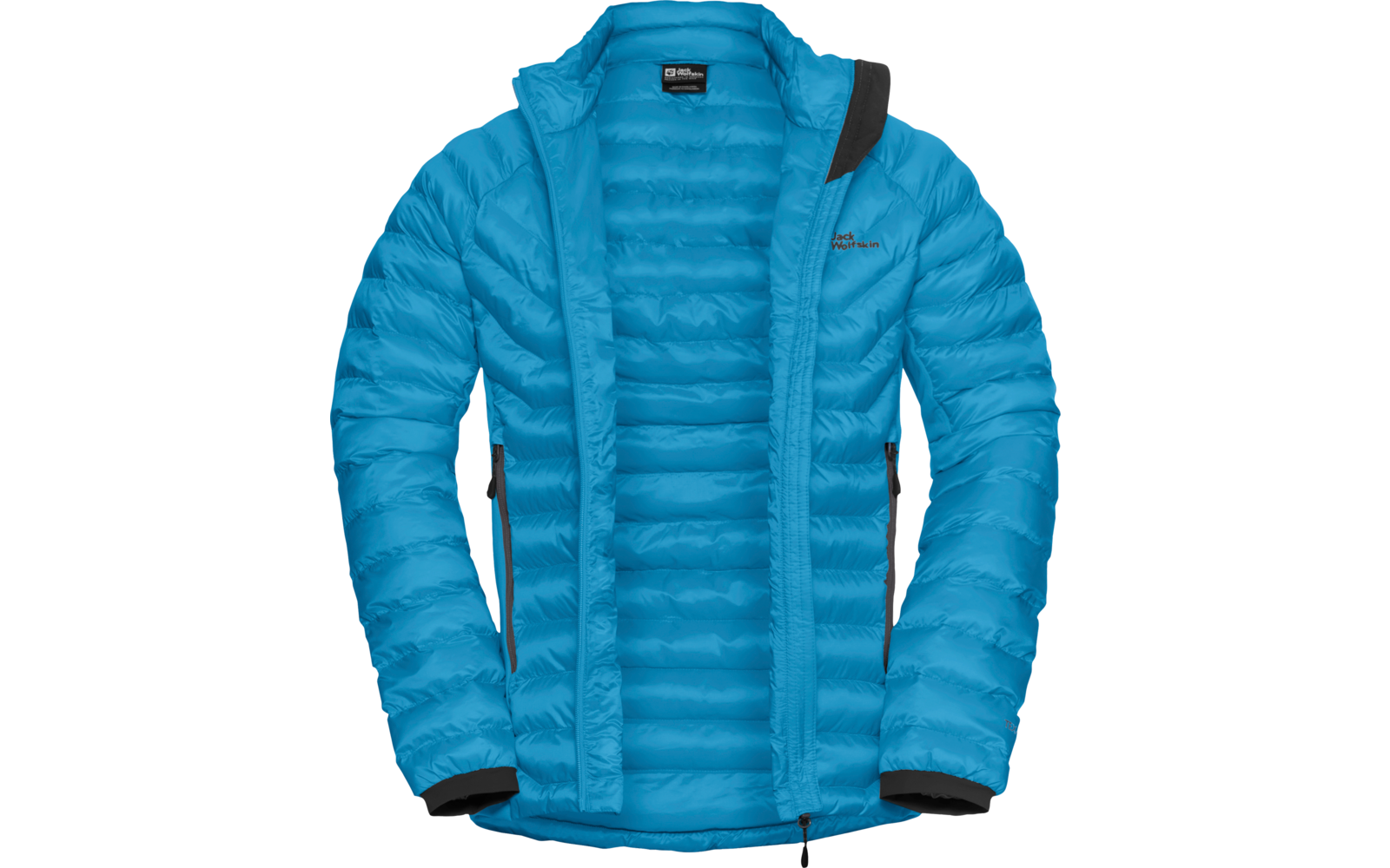 Veste matelassée bleue avec fermeture éclair