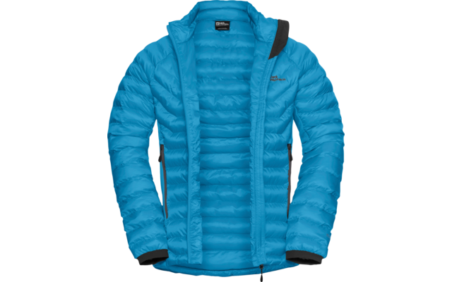 Veste matelassée bleue avec fermeture éclair