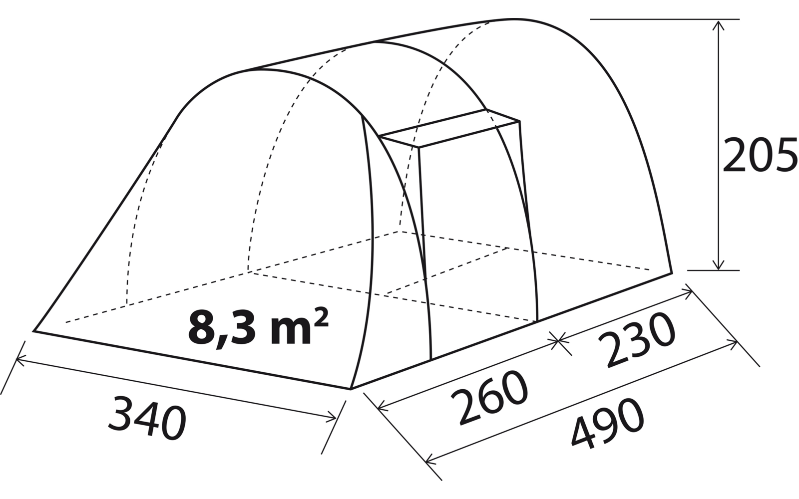 Produktbild Brunner Arqus Outdoor 5 Tunnelzelt f&uuml;r 5 Personen 1