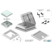 Fiamma Innenrahmen passend f&uuml;r Dachhaube Vent 28 F - Farbe White ivory Fiamma Ersatzteilnummer 98683-139