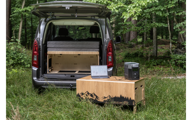 Tavolo/letto pieghevole Escape Vans Land Box M Standard - Berger Camping