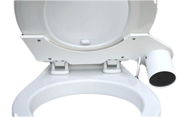 SOG Compact Lüfter für Jabsco Zerhacker Holz Toilettendeckel links